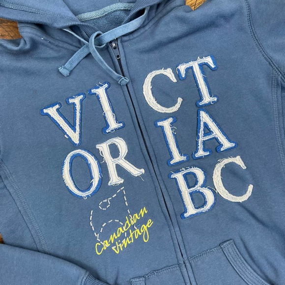 CANADIAN VINTAGE blue zip up Jacket - Picture 2 of 6
